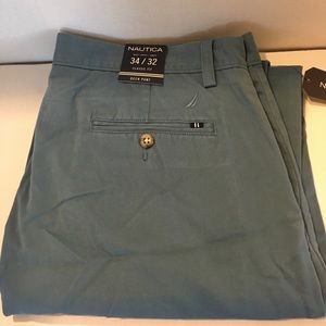 Nautica Classic Fit Deck Pants 34/32 Tide Blue