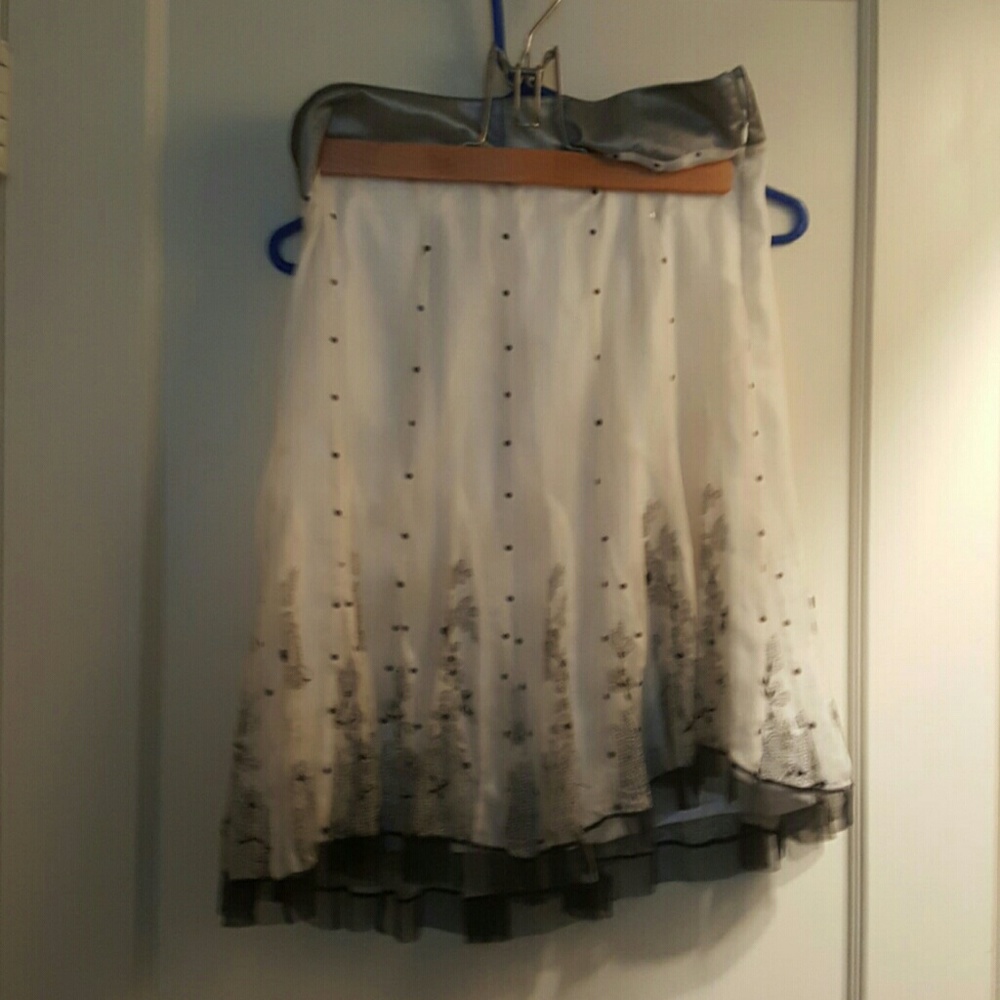 Gorgeous long black and white skirt