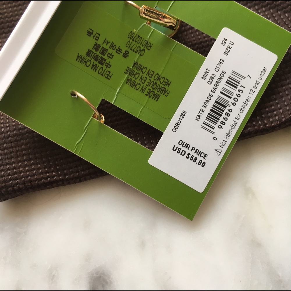 Kate Spade•Crystal Gum Drop Earrings - Picture 3 of 4