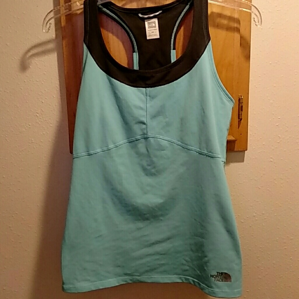 North Face Athletic Tank Light Blue/Gray size med
