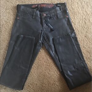Express coated jean legging