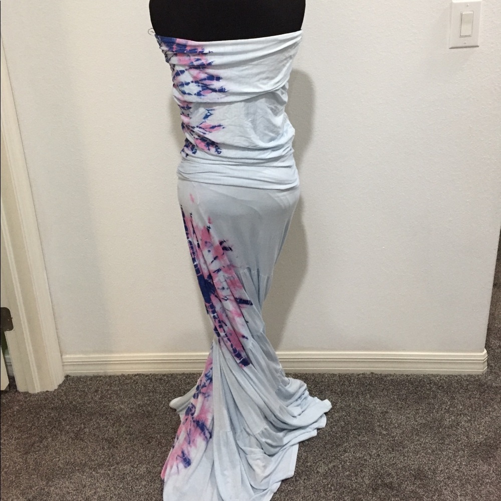 🎉HP🎉 Miss Me Strapless  Tie-Dye maxi dress - Picture 3 of 4