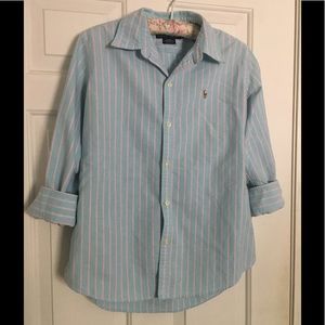 Ralph Lauren Blue and Pink Button Up