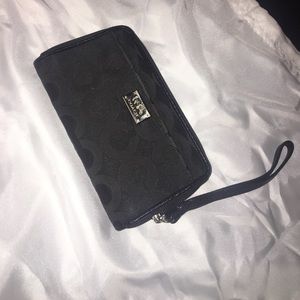 Black coach wristlet