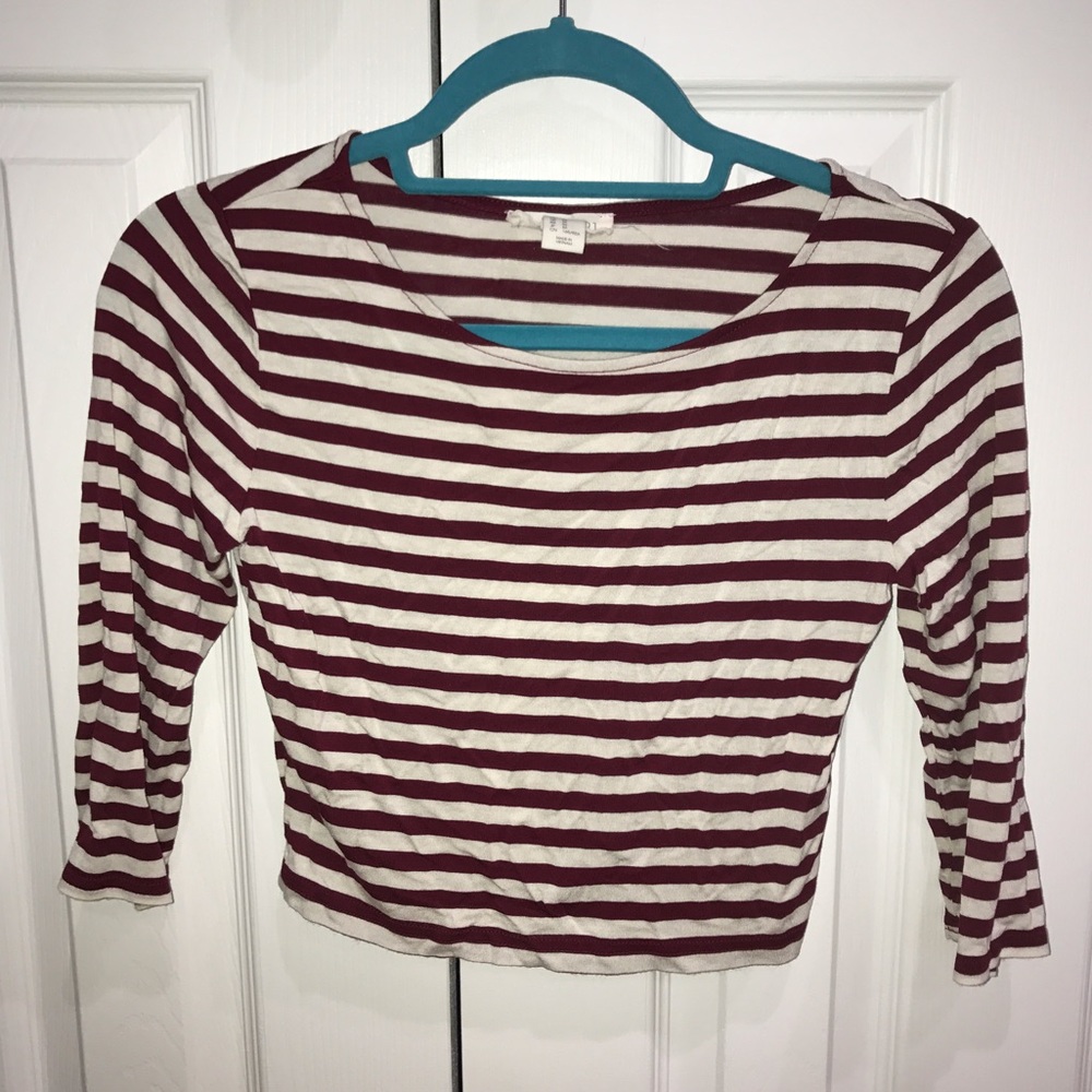 Striped Forever 21 Crop Top