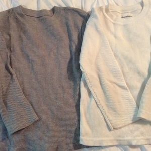 2 long sleeved thermals
