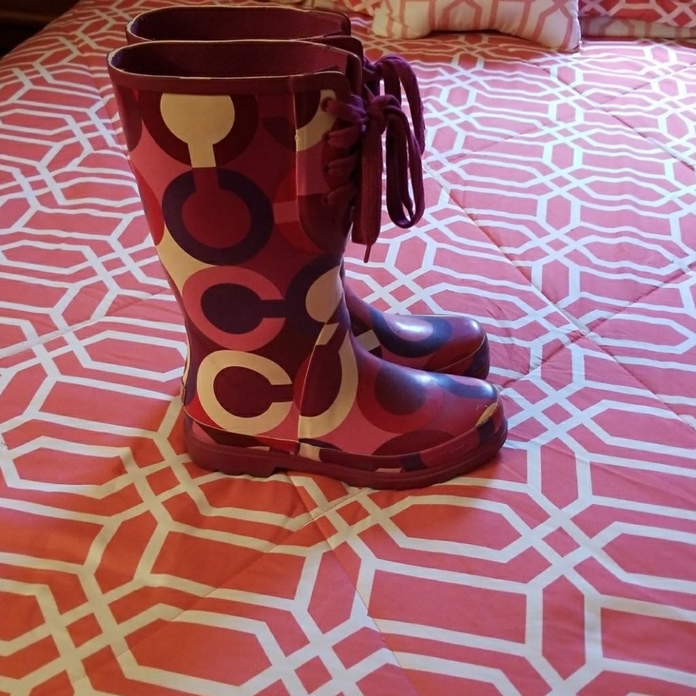 Coach rain boots