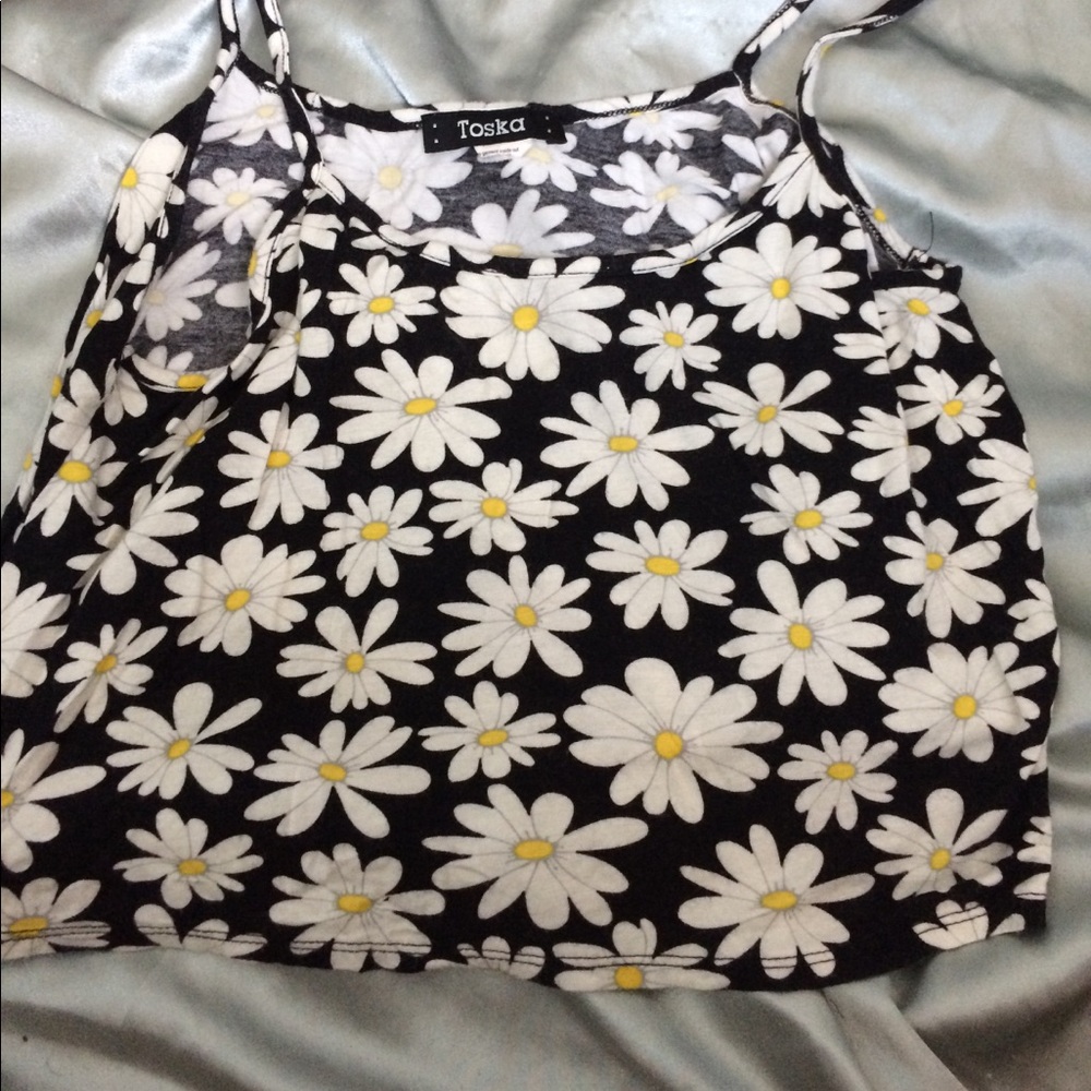 Daisy print tank top