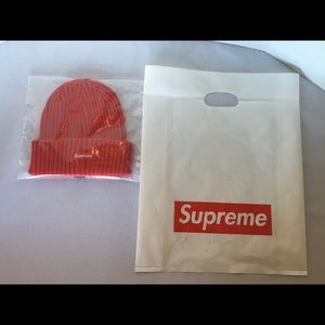 Supreme Red Overdyed Ribbed Beanie