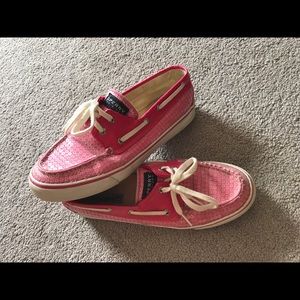 Pink sequin Sperrys