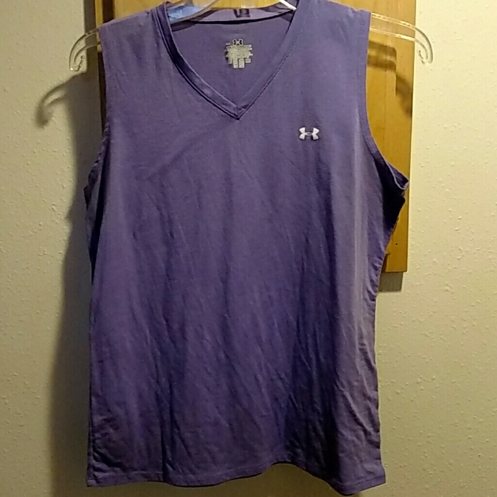 Under Armour Purple Sleeveless Top size large