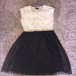 Black and white George dress