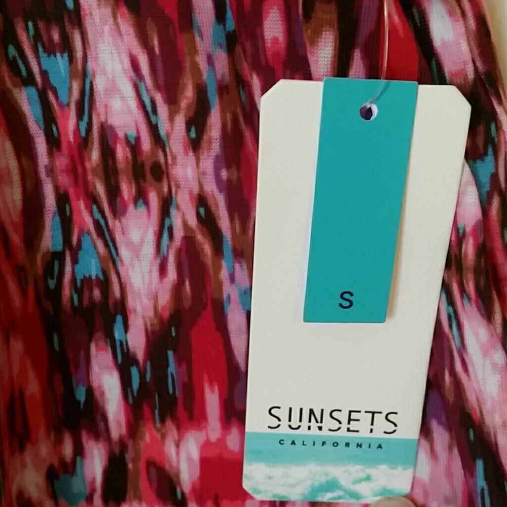 NWT Sunsets high low pool cover-up beachwear dress - Picture 7 of 8