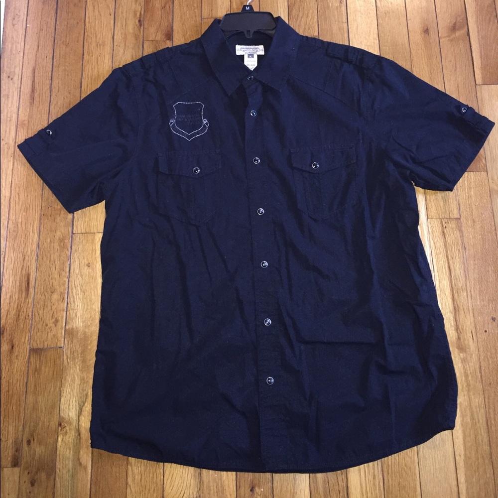 Men American Rag button down shirt sleeve shirt