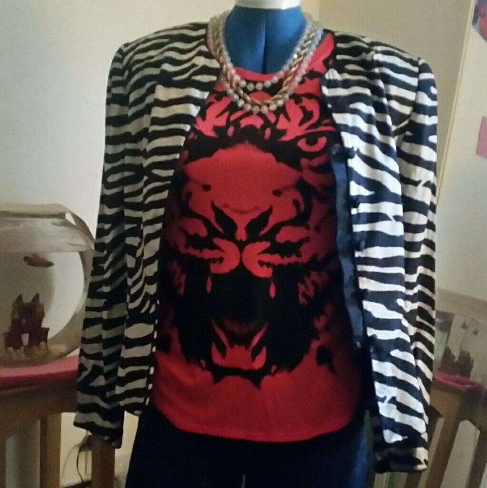 Adrianna Papell 100% Silk Blazer Jacket Vintage