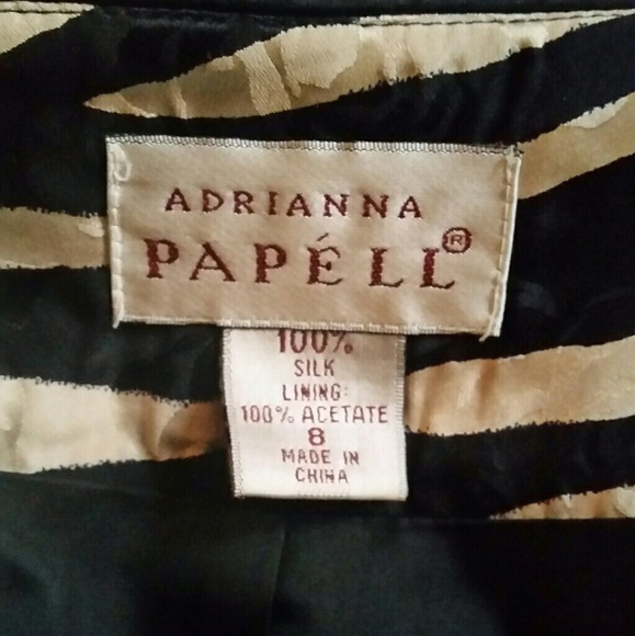 Adrianna Papell 100% Silk Blazer Jacket Vintage - Picture 3 of 4