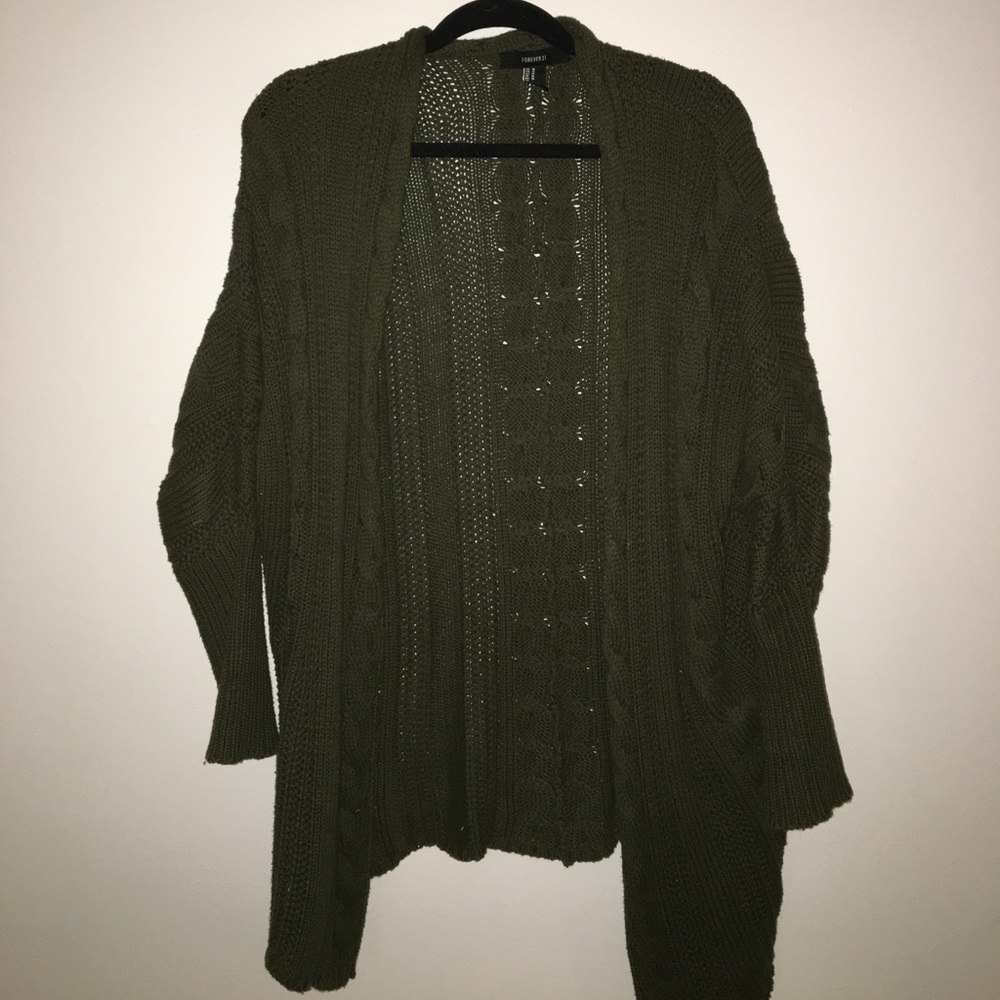 Olive Knit Cardigan
