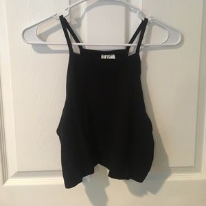 Black Cropped Halter top