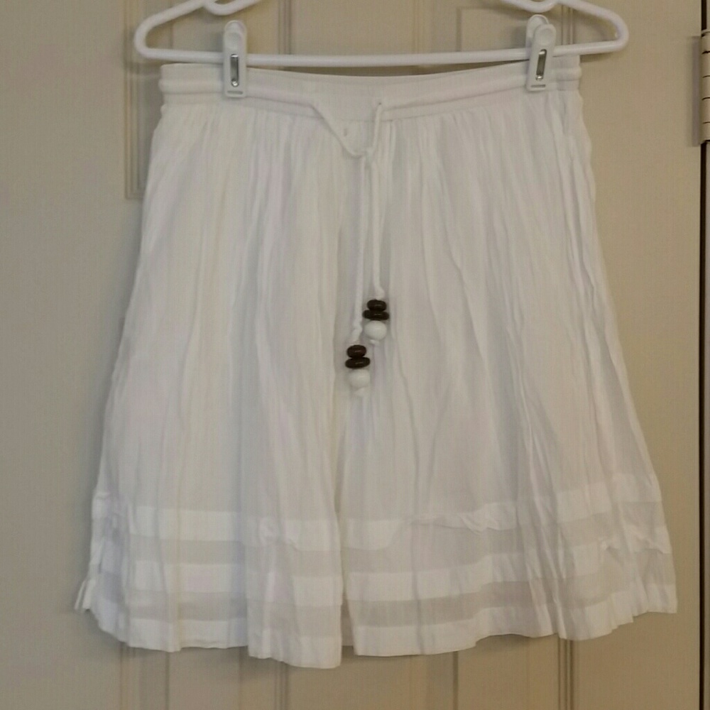 White cotton skirt/swim cover-up size XS