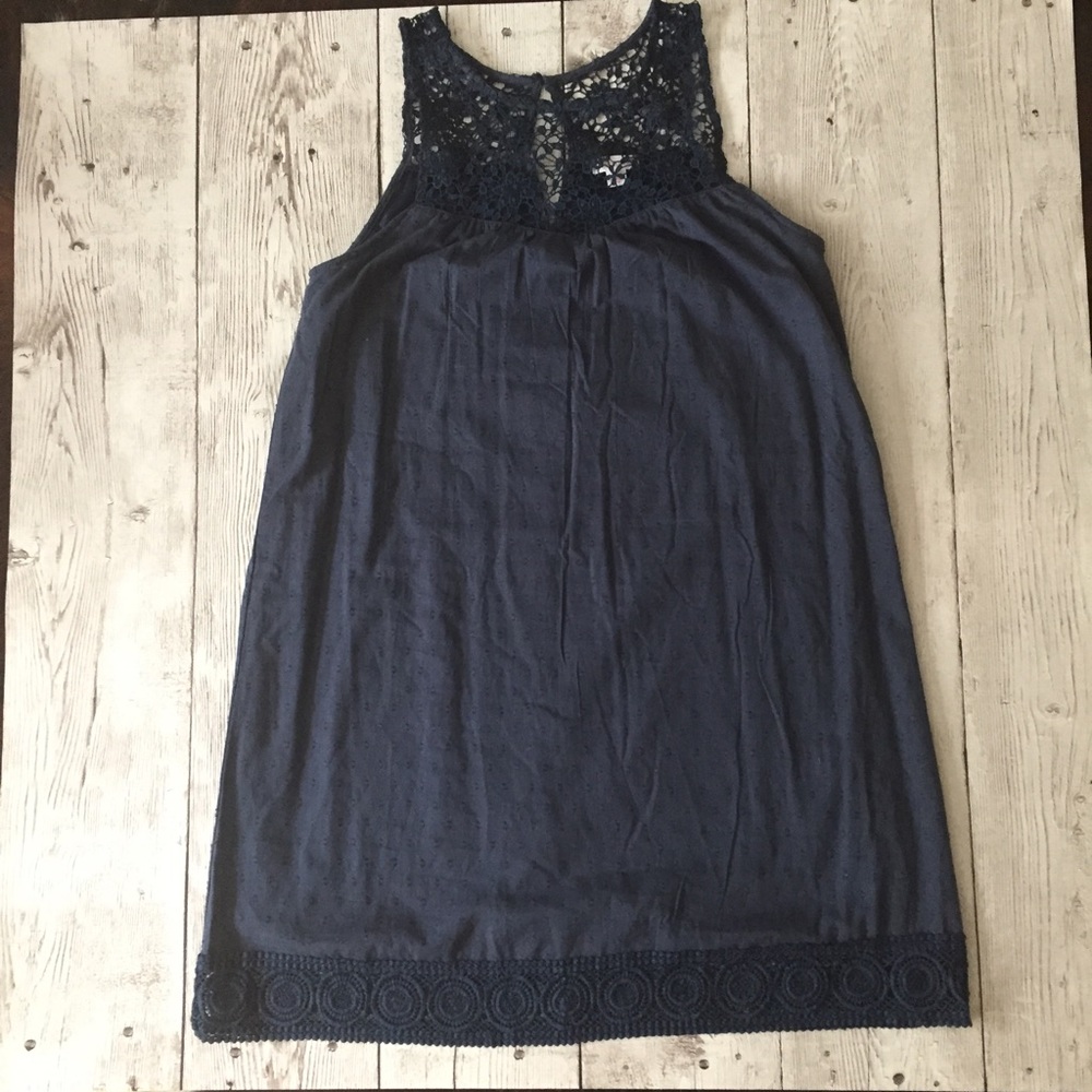 Blue lace dress
