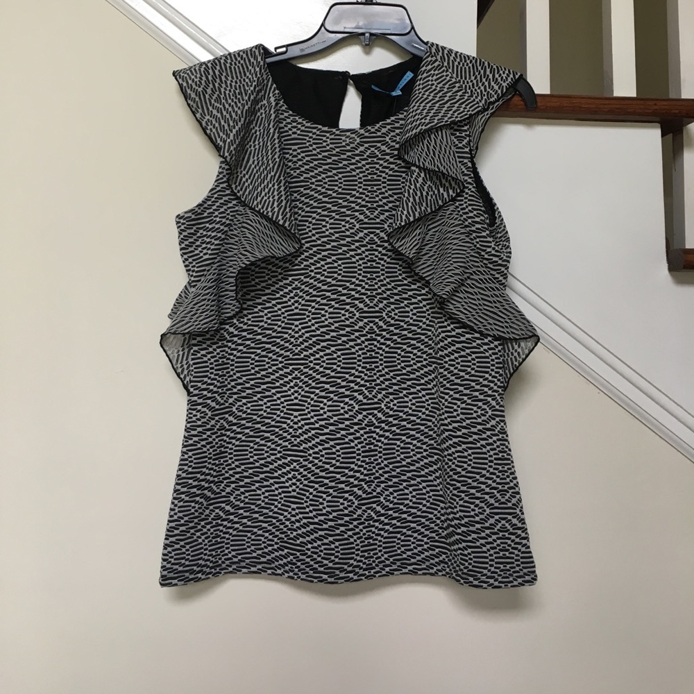 Black and white blouse