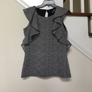 Black and white blouse