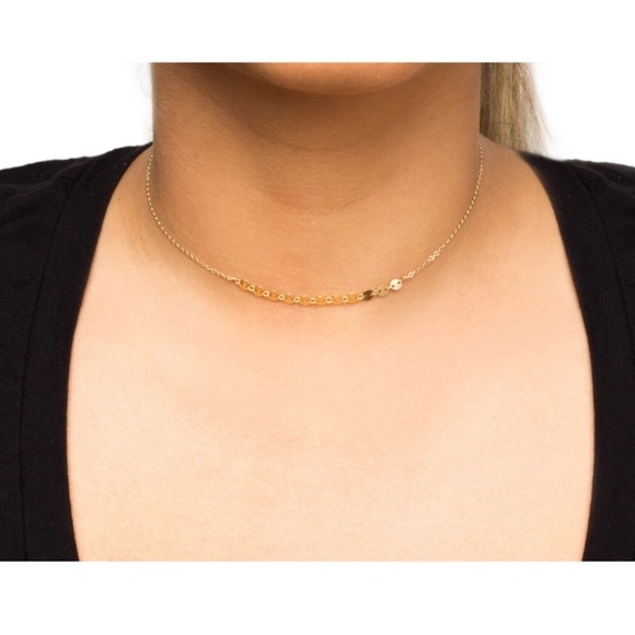 Gold Top Layer Choker dainty necklace - Picture 5 of 7