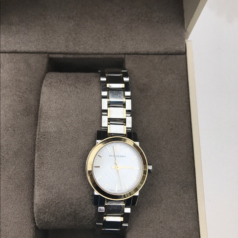Used Burberry two tone watch