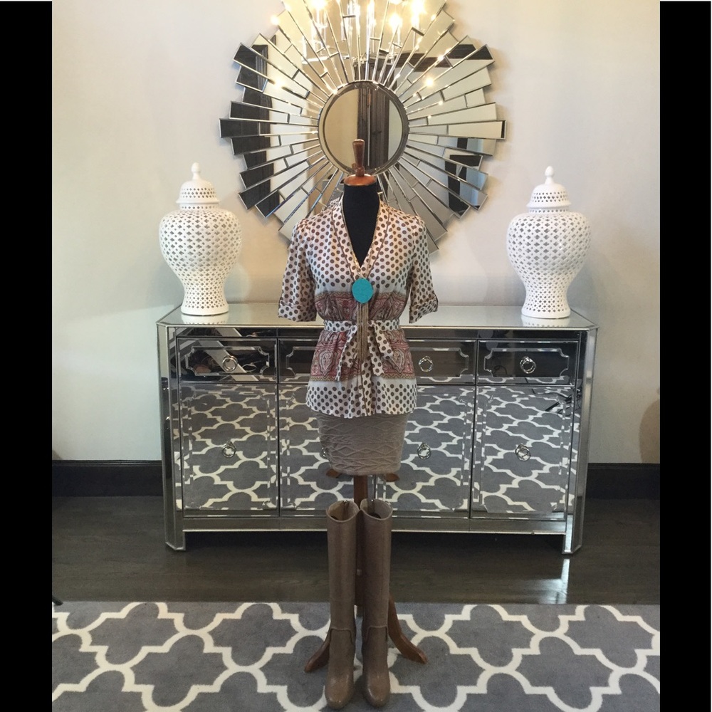 BCBG MaxAzria Tie Waist Blouse (100% Silk)❤️