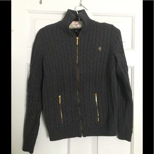 Ralph Lauren Knitted Gray Zip Up