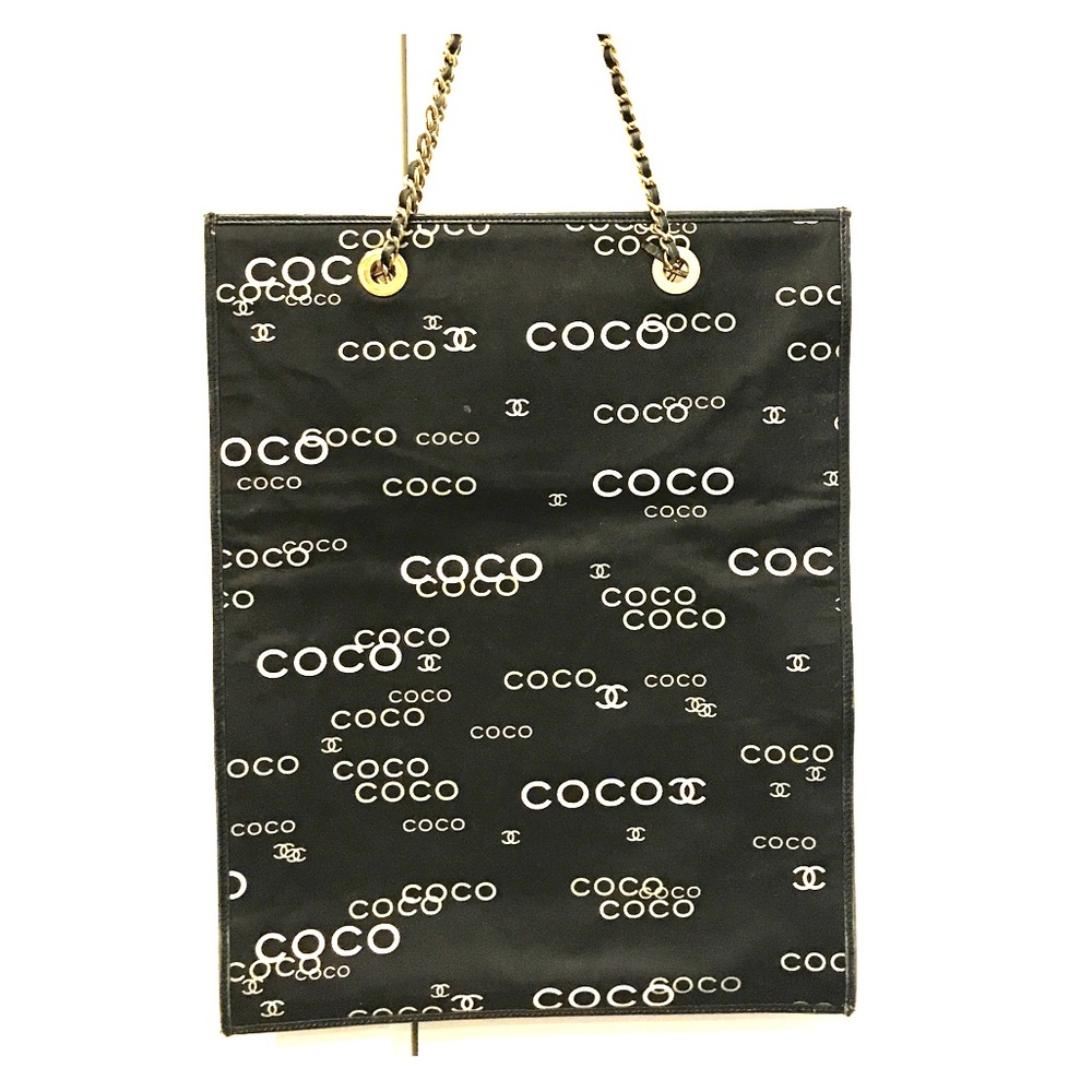 Chanel fabric tote bag