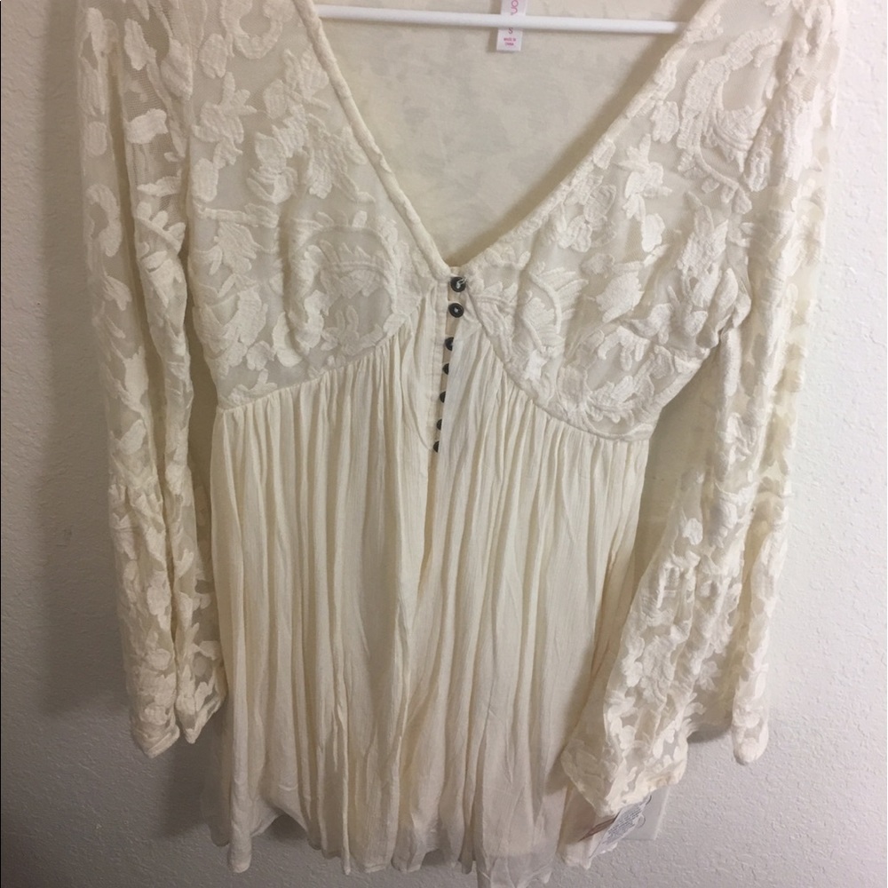 White Lacie Long Sleeve Boho Dress