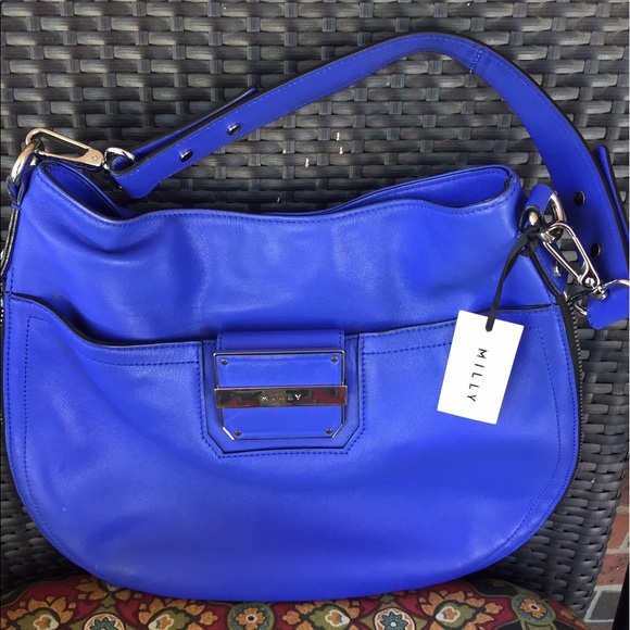 New with tags. Beautiful blue Milly purse - Picture 1 of 5