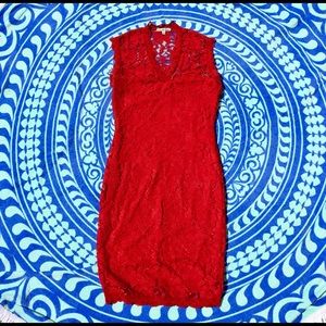 Red Lace Bodycon Dress🌹