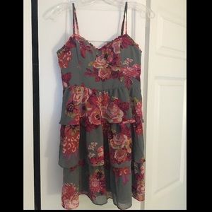 American Eagle Outfitters Gray Floral Dress