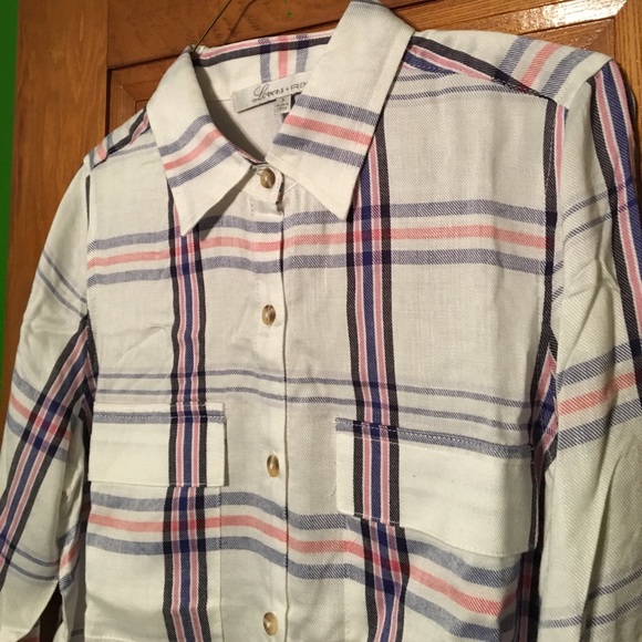 Lovers +Friends Button Down - Picture 2 of 4