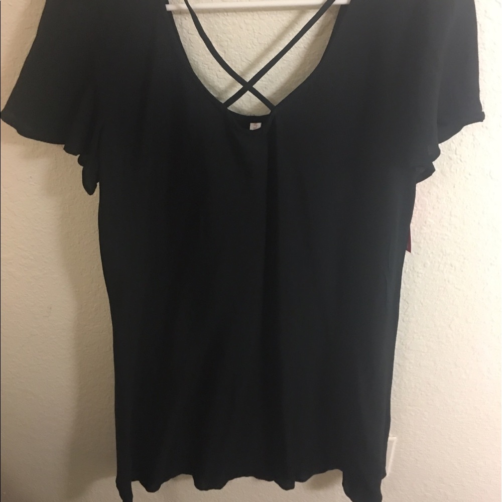 Black cross top dress