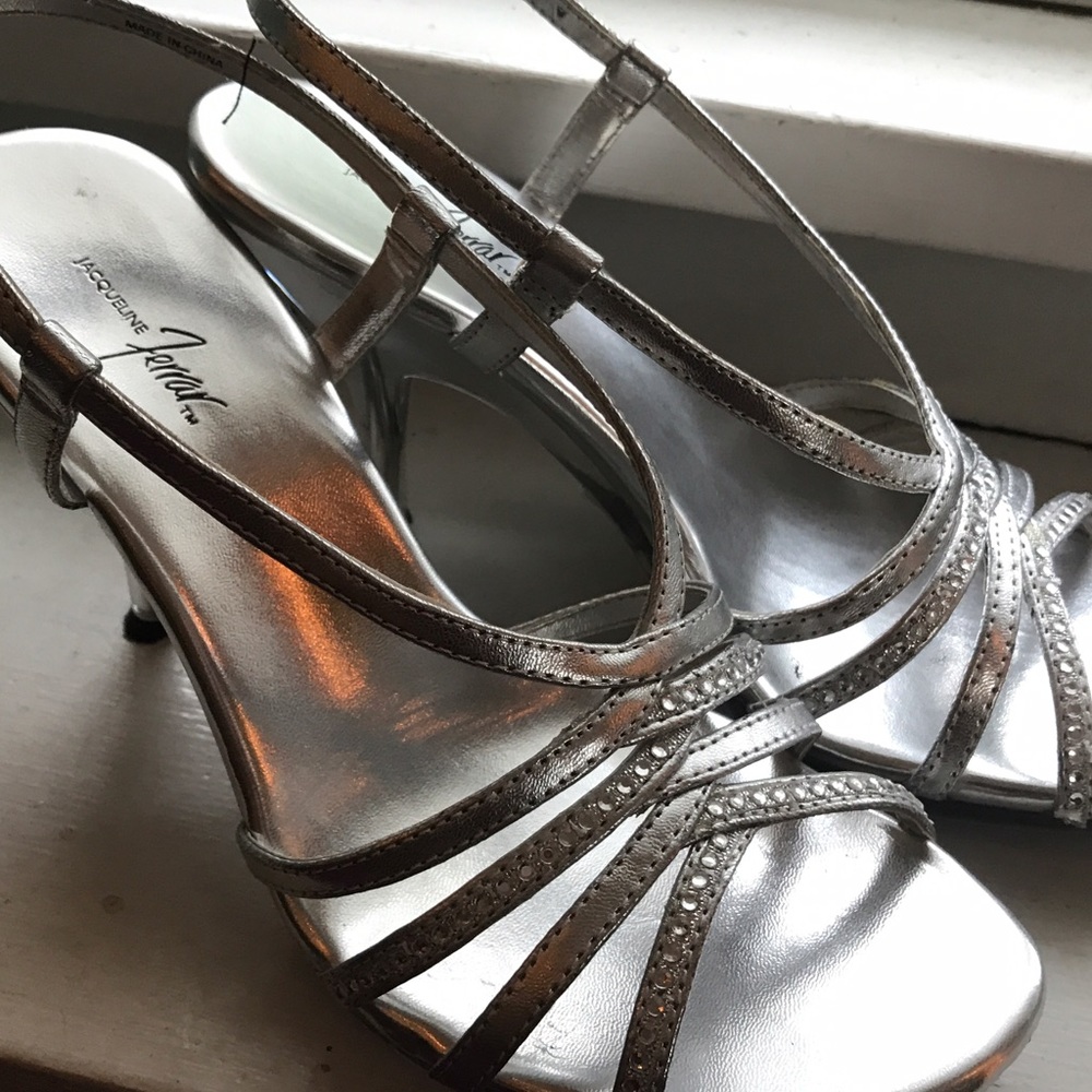 Strappy Silver Heels