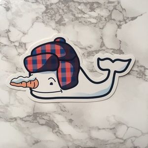 Rare Vineyard Vines Snowman Whale Sticker