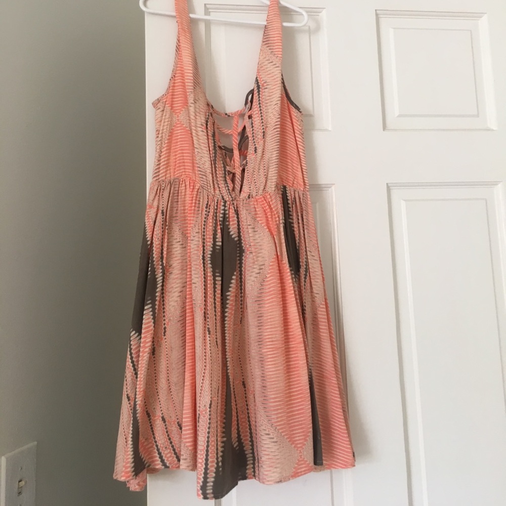 NWOT Pretty Orange/Grey Tie Dye Sundress