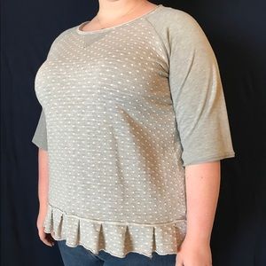 Grey polkadot sweatshirt