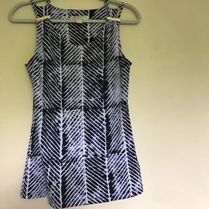 Michael Kors blue and white top