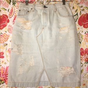 Rag and Bone jean skirt
