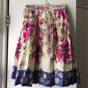 Floral a-line Anthropologie skirt