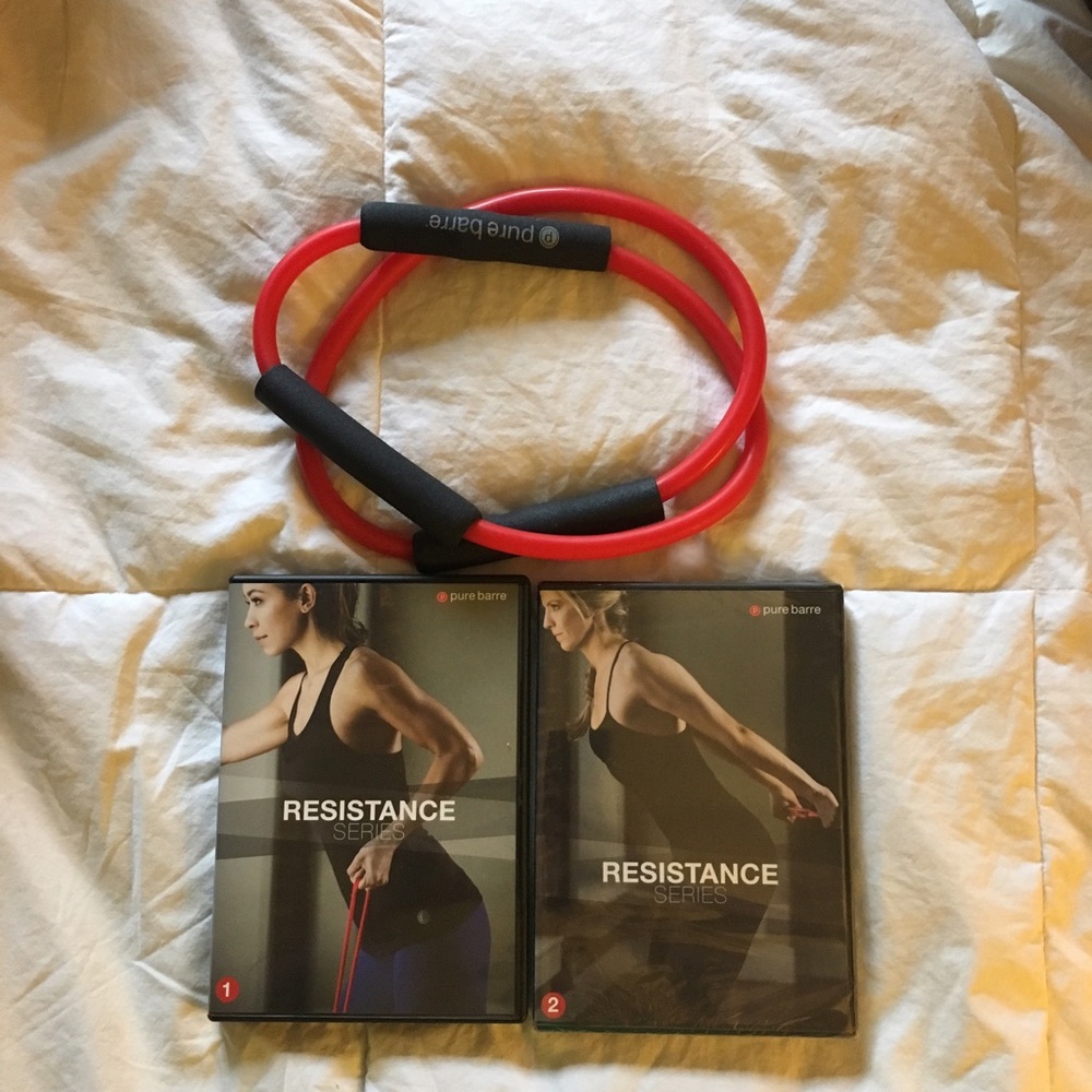 Pure Barre DVD set and Resistance Band