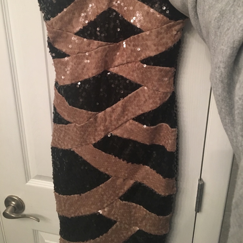 Sequined Black and Tan dress from Urban Hearts.