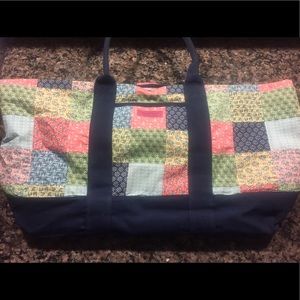 Large Vineyard Vines Patchwork Tote Bag