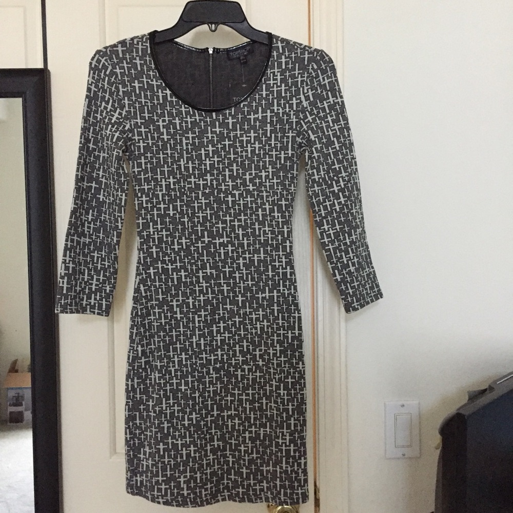 Topshop Cross Knit Dress