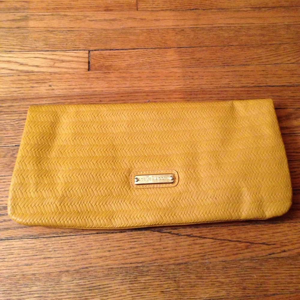 Steve Madden, mustard clutch