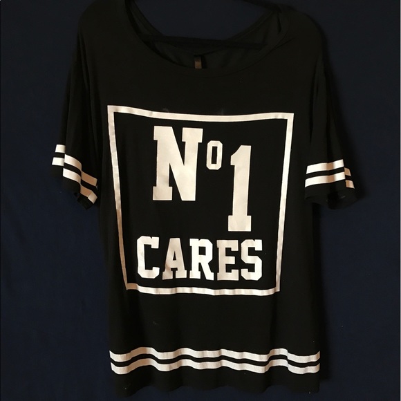 No One Cares Jersey Style Tee 🤘🏼 - Picture 2 of 2